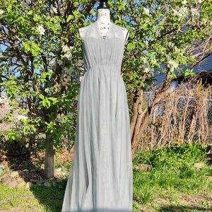Birdy Grey Light Gray Maxi Dress